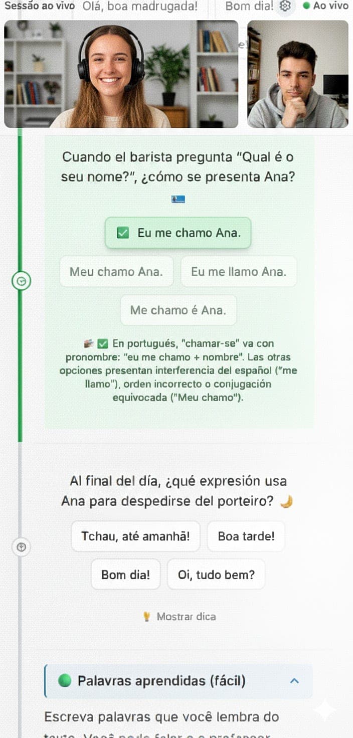 Language classes on mobile